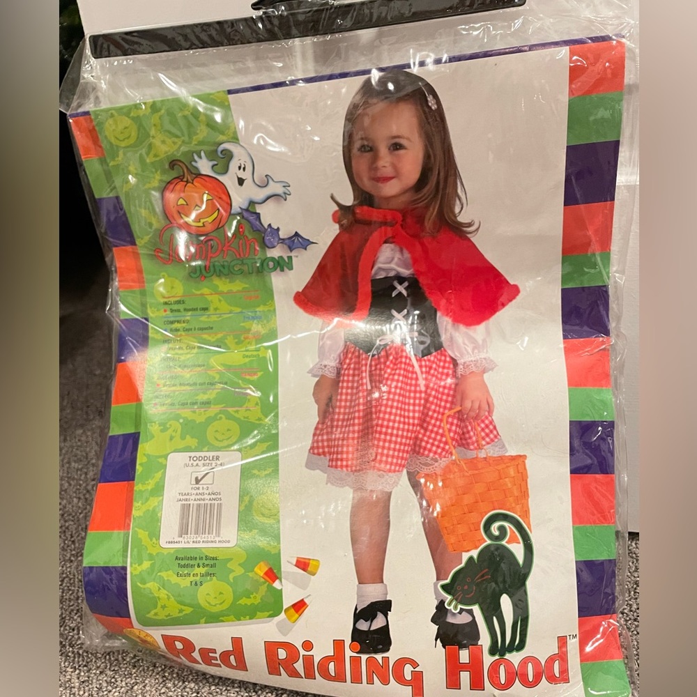 Red Riding Hood girls costume, toddler size 2-4